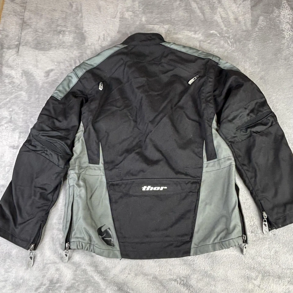 Chaqueta Thor Juvenil XL Negra Gris Fase Motocross Off Road Enduro Montar Ventilada Foto 2 de 4