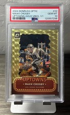 2024 Maxx Crosby 1/1 Donruss Optic Uptowns Gold Vinyl PSA 10