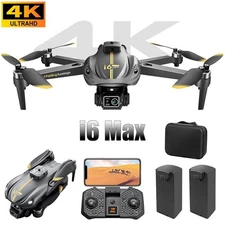 i6 Max RC Drone Dual Camera 4K HD Night Vision Obstacle Avoidance with 2 Battery