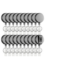 Leelosp 20 Pack Heavy Duty Retractable Badge Holder Reel Metal Id Badge Holder
