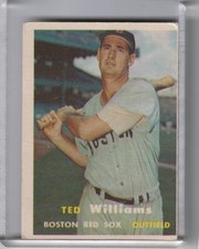 1957 TOPPS #1 TED WILLIAMS BOSTON RED SOX HOF 8175