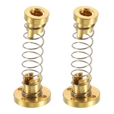 2Pcs Anti Backlash Spring Loaded Nut 2mm Pitch, 1 Start, 2mm Lead, 3.5mm Holes