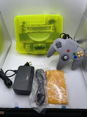Nintendo 64 N64 Clear Lime Green Custom Console Re-shell Refurbished