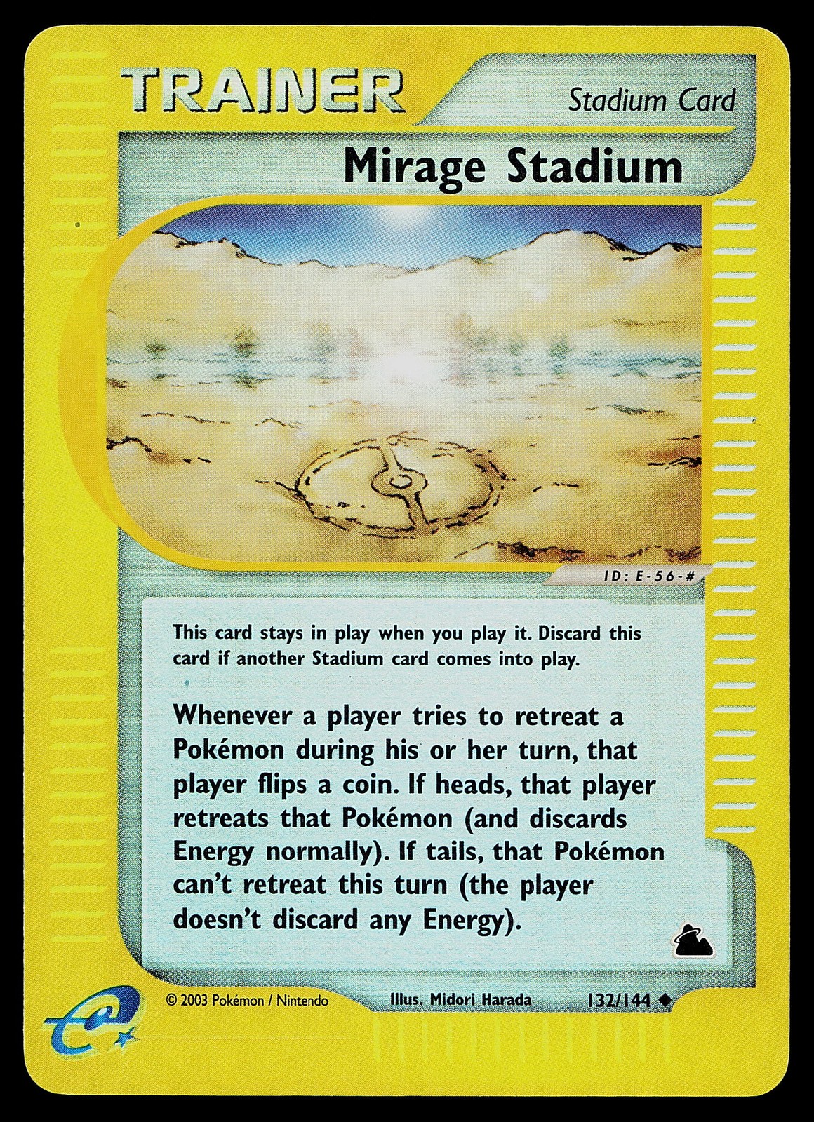 Pokemon Card - Mirage Stadium Skyridge 132/144 Uncommon Reverse Holo