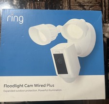 Ring Floodlight Cam Wired Plus 1080p Surveillance Camera - White - NEW