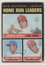 1971 Topps League Leaders Johnny Bench Tony Perez Billy Williams #66 HOF 07u9