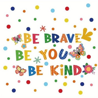 1set PVC Wall Stickers Wall tion Word Be Brave 800x390mm