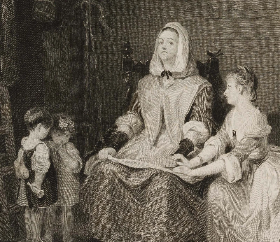 BURNET (*1781) nach NEWTON (*1795), Vicar of Wakefield,  1830, Sst. Realismus - Bild 4 von 4