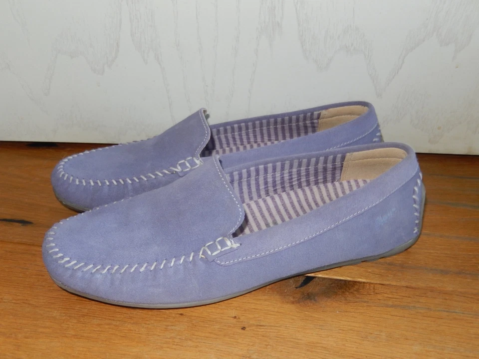 SIOUX Mokassins /Loafers Sllpper Gr. 38 /5 LILA NEU - Bild 2 von 4