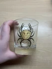 VINTAGE Cancer Anchor Hocking  MCM Zodiac Sign Gold Etched Glass/Tumbler Barware