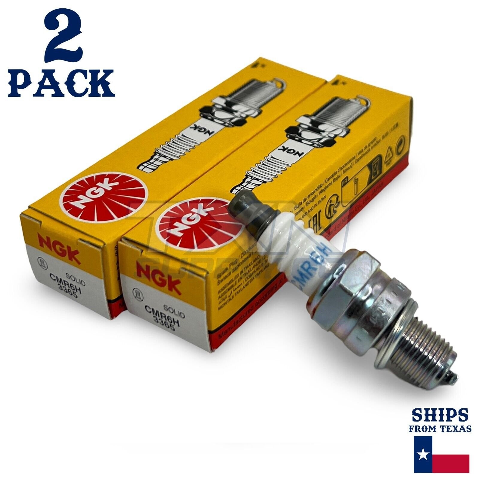 NGK 3365 Spark Plugs CMR6H - 2 Pack