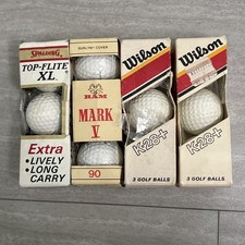 Lot Of Vintage Golf Balls New In Package 12 balls Wilson Mark V Spaulding