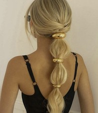 3 Piece Faux Gold Pony Hair Cuff Hair Tie Hair Jewelry Hair Accessories