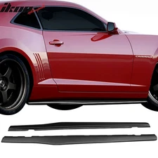 FitS 10-15 Chevrolet Camaro IKON Style 2PC Side Skirts Extension Rocker Panel PP