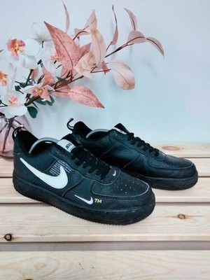 Herren Nike Air Force 1 07 LV8 Schwarz Weiß Schnürschuhe Turnschuhe UK 8,5 EU 43