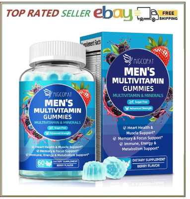 Multivitamin for Men, Mens Multivitamins Gummies w/Omega-3, Probiotics, Inositol