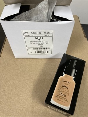 3 Pack  NYX Total Control Drop Foundation #TCDF11 Beige 0.43 Fl Oz Brand New