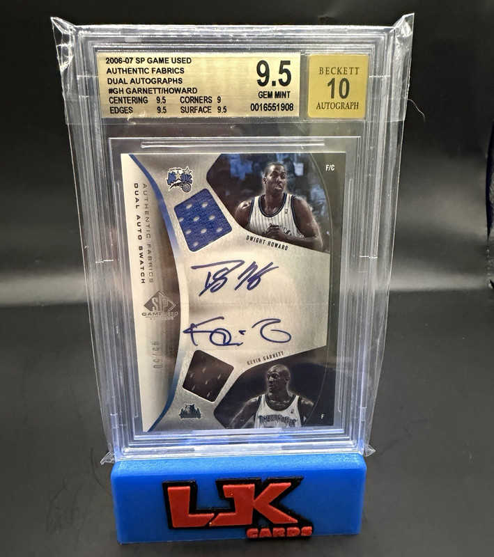 2006-07 SP Game Used Garnett/Howard Dual Auto #AFDA-GH 45/50 BGS 9.5/10 pop 1