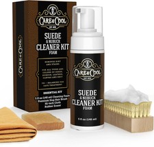 Suede And Nubuck Foam Cleaner Kit With Hog Hair Brush Eraser And Cleaning Cloth
