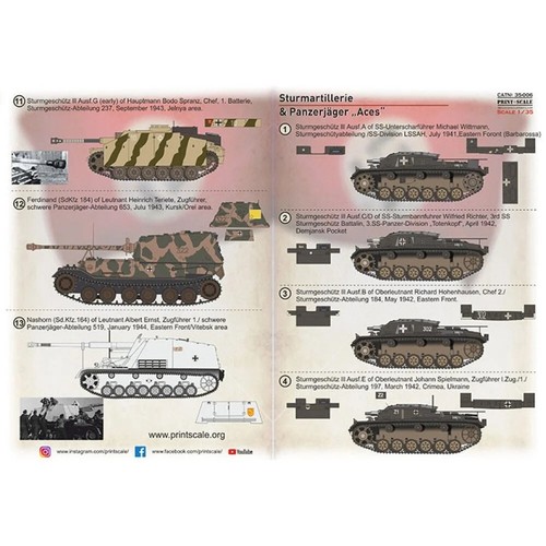 Calcomanía de avión escala impresa 35-006 1:35 Sturmartillerie & Pancerjager "Acceso" NUEVO - Imagen 7 de 24