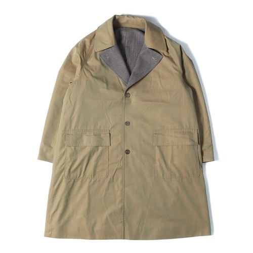 KAPTAIN SUNSHINE Reversible Chesterfield Coat KS20FCO05 Size 38 Gray Beige - Picture 3 of 6