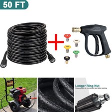 4350 PSI Car Wash Gun 50FT High Pressure Washer Hose 5800PSI