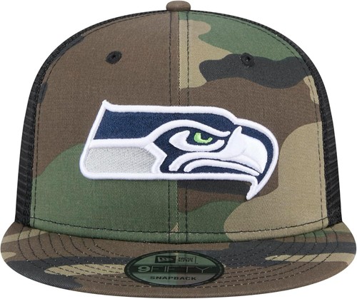 New Era Men's 9FIFTY Camo Trucker Adjustable Snapback Hat - Pick Your Team - Picture 104 of 107