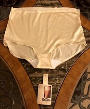 Vintage PANTIES Nylon Beige Granny Brief BE FREE 1980s Sissy 40" Hips, Sz 8