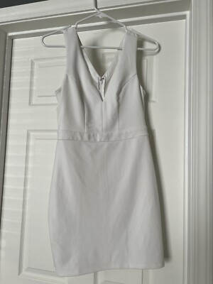 Size S, Form Fitting White Dress With Back Detail/design | eBay
