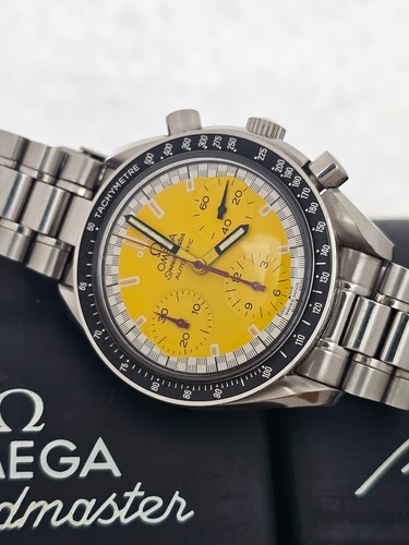 OMEGA Speedmaster Chrono Micheal Schumacher Yellow Watch - 3510.12.00 - Picture 6 of 24