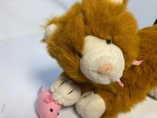 Vintage 19995 R. Dakin Plush Orange White Kitty Cat Soft Classics Realistic