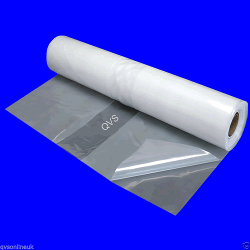 HEAVY DUTY CLEAR POLYTHENE 4M WIDE SHEETING Various Lengths 1000 Gauge