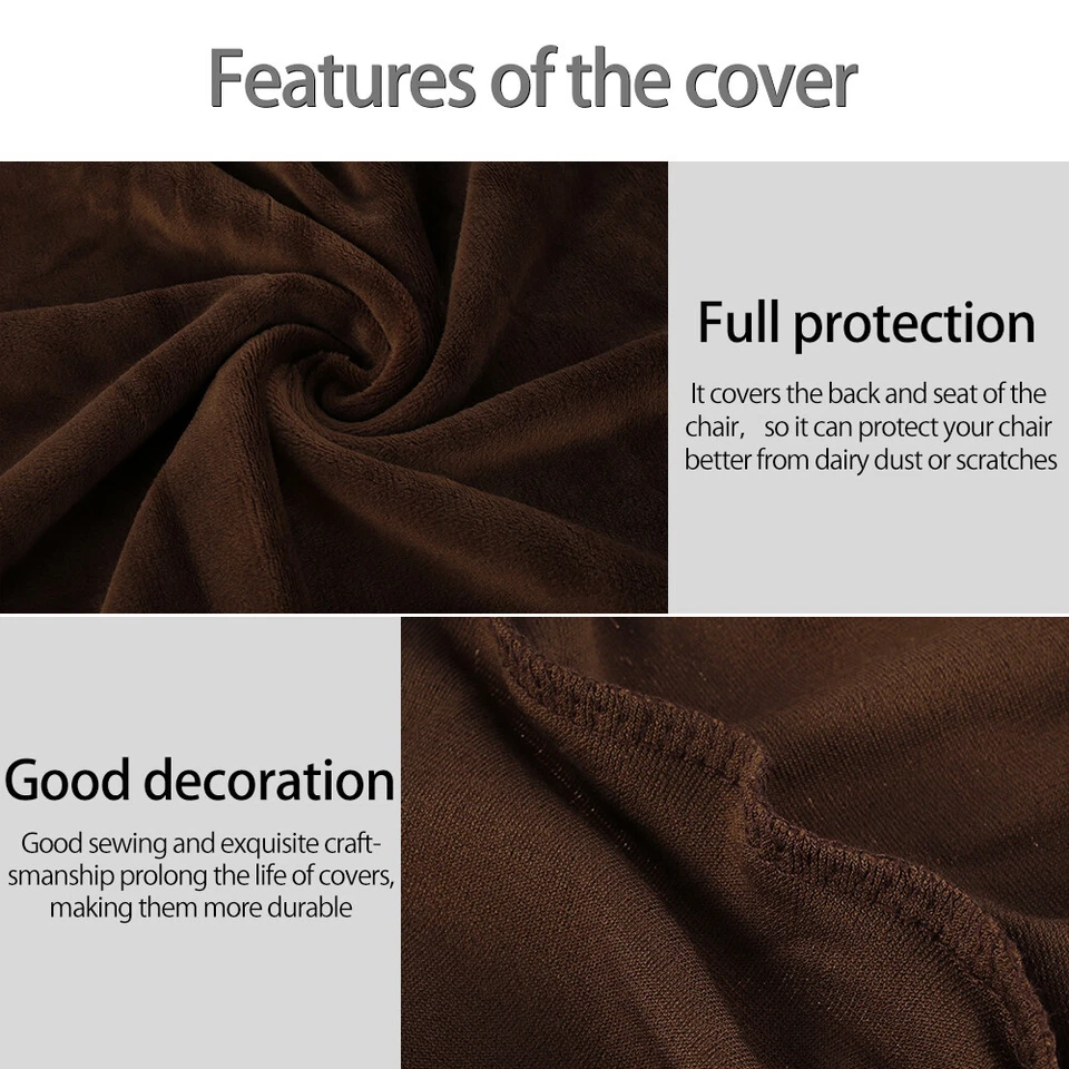 Slipcovers Tub Chair Covers Elastic Polyester Fabric Armchair Sofa Seat Cover NM - image 4 of 4