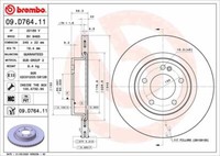 2X Brembo 09.D764.11 Bremsscheibe FüR MERCEDES-BENZ