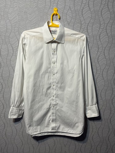 Turnbull & Asser Vintage Men's White Shirt Butoon Up Size 15 1/2
