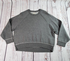 Pilcro Anthropologie The Oaklyn Cozy Crew-Neck Sweatshirt Women Small Gray
