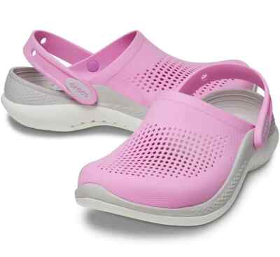 Crocs LiteRide 360 Clogs - Taffy Pink Rose & Taffy Gray - NWT - Mens Size 11