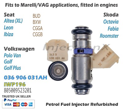 Iwp196 Fuel Injector 036906031AH IWP196 for Seat Skoda Volkswagen 1.4 engines ...