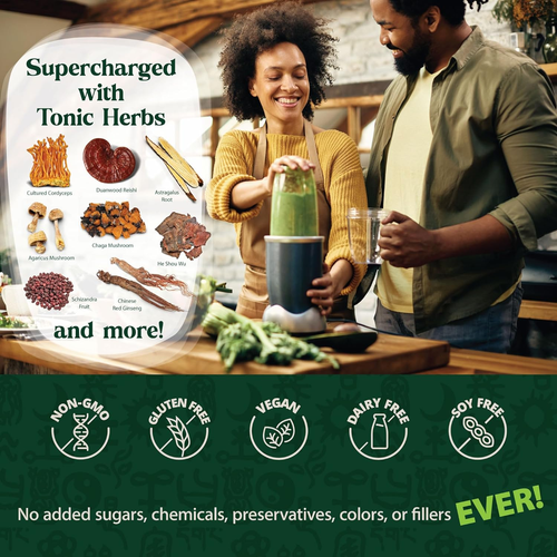 ✨Tonic Alchemy Superfood Verdi in Polvere con 91 Ingredienti: Erbe Toniche, Ashwaga - Foto 5 di 6