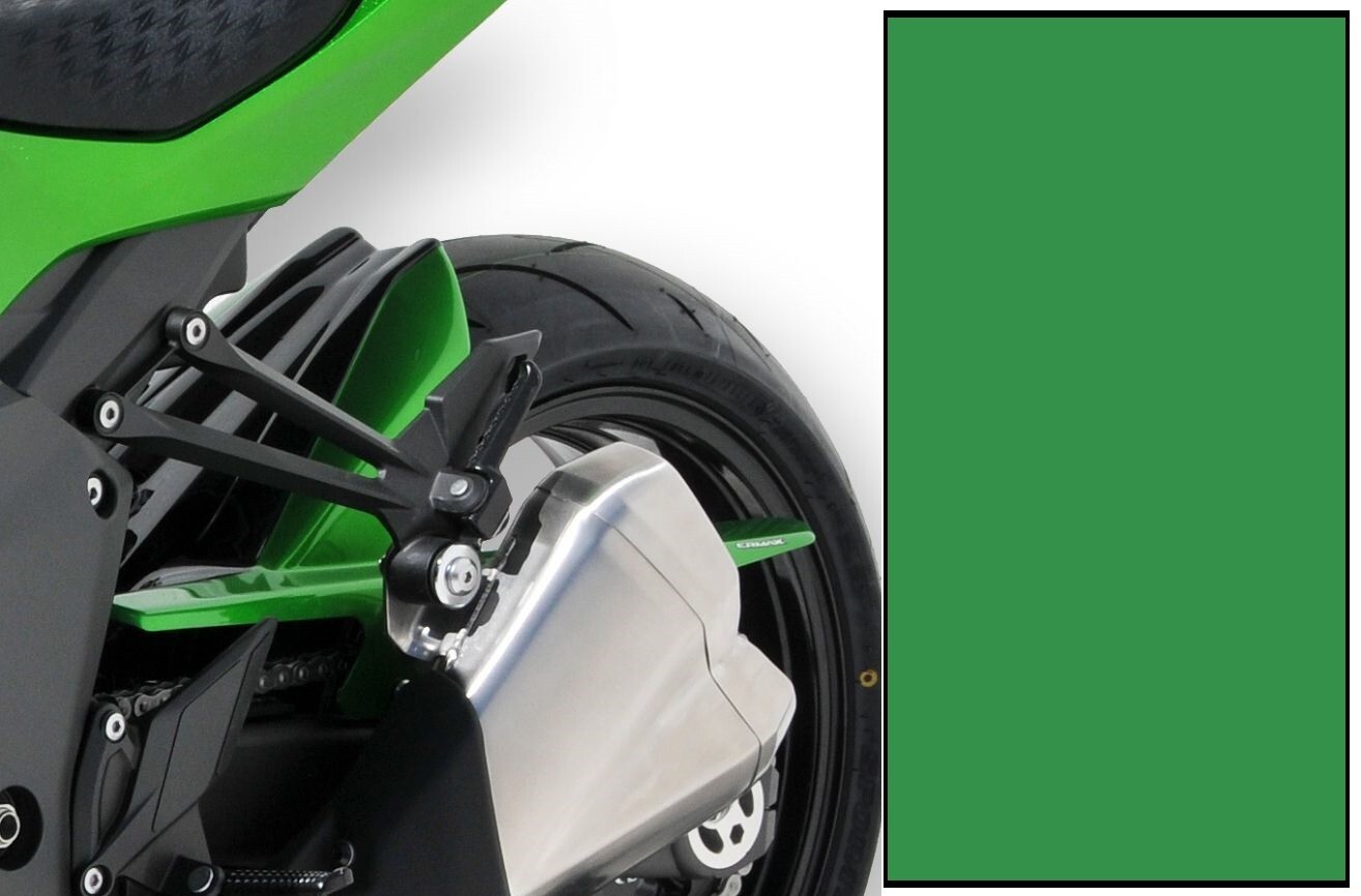 Garde boue arrière Ermax Kawasaki Z1000 2010-2013 lèche-roue ABS vert foncé