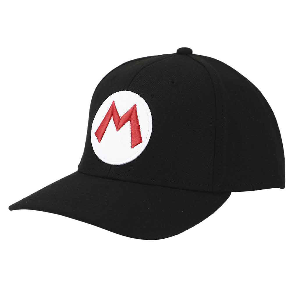 Nintendo Super Mario Brothers Mario Embroidered M Symbol Black
