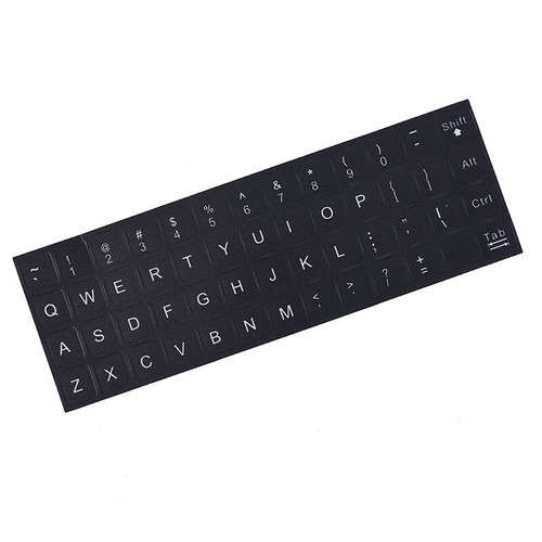 English Keyboard Replacement Stickers White on Black Any PC Computer Laptopdd GB - Photo 17/17