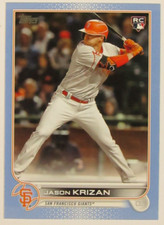 2022 Topps Update Fathers Day Blue Jason Krizan RC #10/50 Rookie SP #US65 Giants