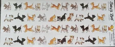 SUZY'S ZOO "CATS" SCRAPBOOK BORDER STICKER #9903
