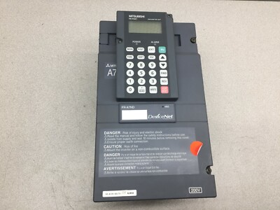 USED MITSUBISHI 3PH 200-240VAC 34AMP INVERTER DRIVE FR-A720-00175-TF