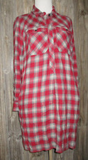 Madewell Fairfax Plaid Daywalk Flannel Button Shirt Dress Grunge 90s Y2K Sz XS