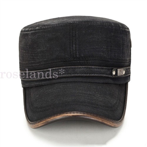 Army Plain Hat Classic Cadet Field Military Cap Style Patrol Baseball Adjustable - Picture 2 of 8