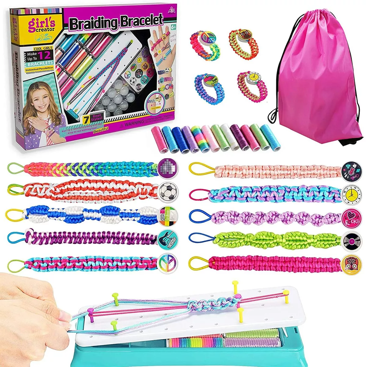 Friendship Bracelet Making Kit Toys, Ages 6 7 8 9 10 11 12 Year Old Girls  Gifts Ideas, Birthday Present For Teen Girl, Arts And Crafts String Maker  To