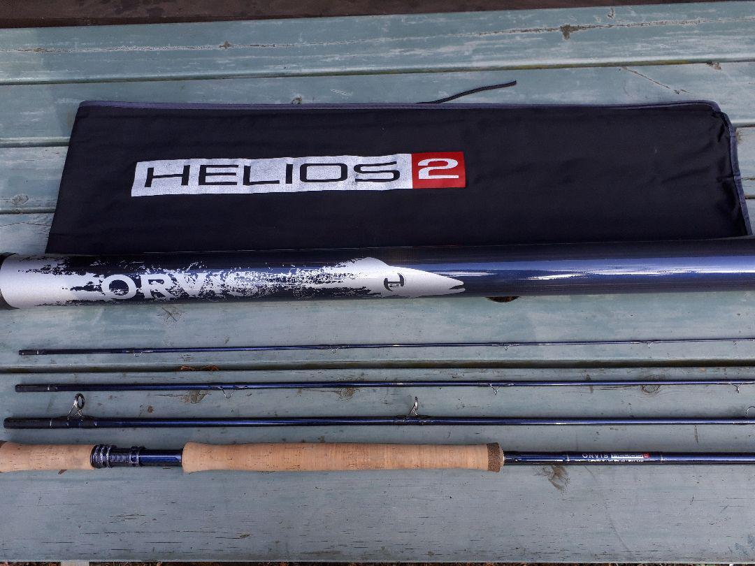 Orvis Helios2 TIEMCO 6ft 2WT LINE MID FLEX Fly Rod Used Fabric case
