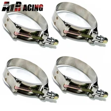 4x 2.25"( 2 1/4") Stainless Heavy Duty T-Bolt Turbo Intake Silicone Hose Clamps